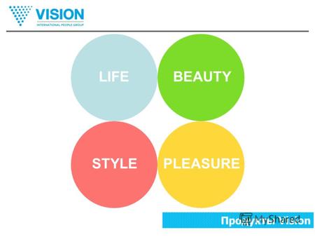 Продукты Vision LIFEBEAUTY PLEASURESTYLE Продукты Vision.