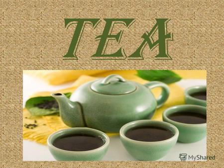 TEA A strong and energizing drink, tea is made by soaking the leaves of the tea plant in hot water. Tea is especially popular in Asia, the United Kingdom,