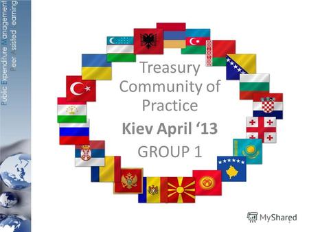 Treasury Community of Practice Kiev April 13 GROUP 1 1.