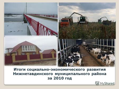 Итоги социально-экономического развития Нижнетавдинского муниципального района за 2010 год.