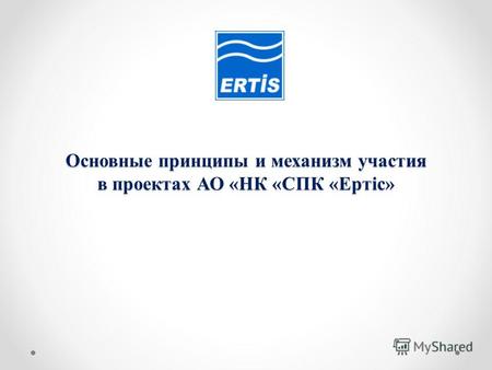 Основные принципы и механизм участия в проектах АО «НК «СПК «Epтic»