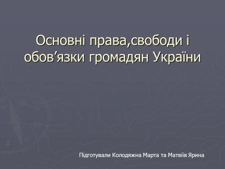 Реферат: Політичні права і обов язки громадян України